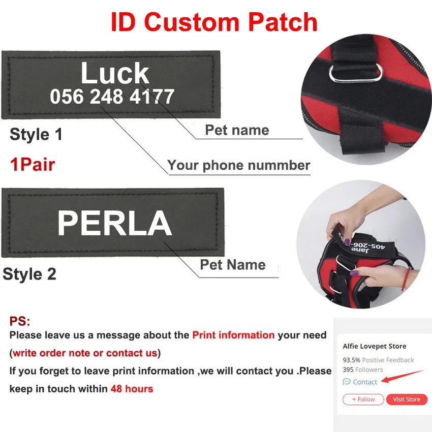 Custom ID Dog Harness